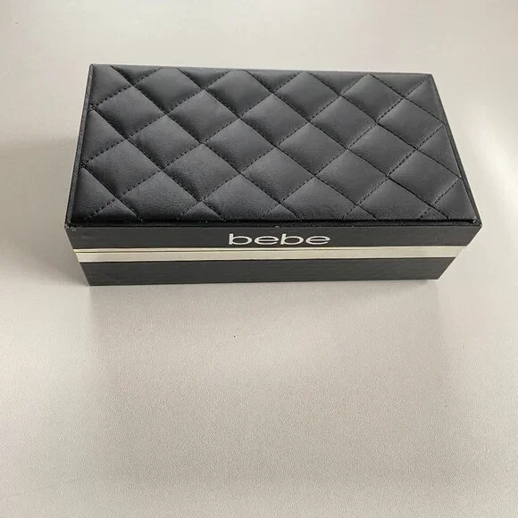 NIB Bebe Emerald Green & Gold Watch Earrings Locket Set - Picture 12 of 14